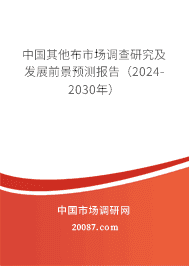 中国其他布市场调查研究及发展前景预测报告(2023-2029年) 中国其他布市场调查研究及发展前景预测报告(2023-2029年)