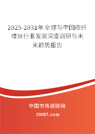 2025-2031年全球与中国碳纤维丝行业发展深度调研与未来趋势报告