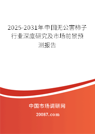2025-2031年中国无公害柿子行业深度研究及市场前景预测报告 2025-2031年中国无公害柿子行业深度研究及市场前景预测报告