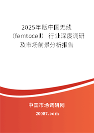 2025年版中国无线（femtocell）行业深度调研及市场前景分析报告