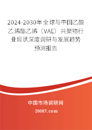 2024-2030年全球与中国乙酸乙烯酯乙烯(VAE)共聚物行业现状深度调研与发展趋势预测报告 2024-2030年全球与中国乙酸乙烯酯乙烯(VAE)共聚物行业现状深度调研与发展趋势预测报告