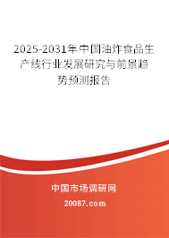 2025-2031年中国油炸食品生产线行业发展研究与前景趋势预测报告 2025-2031年中国油炸食品生产线行业发展研究与前景趋势预测报告