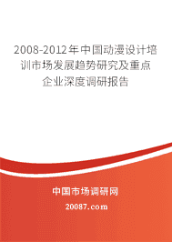 2008-2012年中国动漫设计培训市场发展趋势研究及重点企业深度调研报告 2008-2012年中国动漫设计培训市场发展趋势研究及重点企业深度调研报告