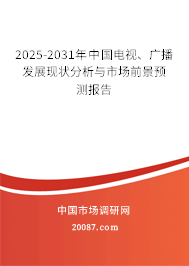 2025-2031年中国电视、广播发展现状分析与市场前景预测报告