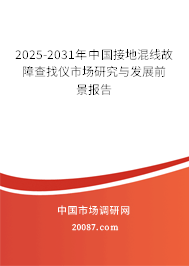 2025-2031年中国接地混线故障查找仪市场研究与发展前景报告