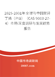 2025-2031年全球与中国聚异丁烯(PIB)(CAS 9003-27-4)市场深度调研与发展趋势报告 2025-2031年全球与中国聚异丁烯(PIB)(CAS 9003-27-4)市场深度调研与发展趋势报告