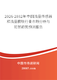 2026-2032年中国流量传感器和流量模块行业市场分析与前景趋势预测报告