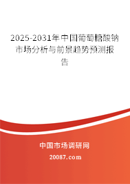 2025-2031年中国葡萄糖酸钠市场分析与前景趋势预测报告 2025-2031年中国葡萄糖酸钠市场分析与前景趋势预测报告