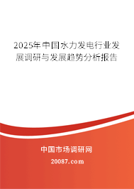 2025年中国水力发电行业发展调研与发展趋势分析报告 2025年中国水力发电行业发展调研与发展趋势分析报告