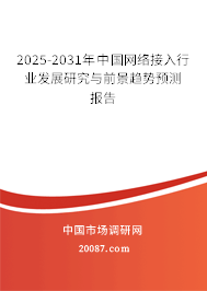 2025-2031年中国网络接入行业发展研究与前景趋势预测报告