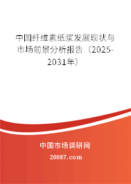 中国纤维素纸浆发展现状与市场前景分析报告（2025-2031年）