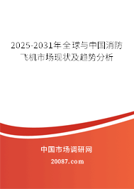 2025-2031年全球与中国消防飞机市场现状及趋势分析