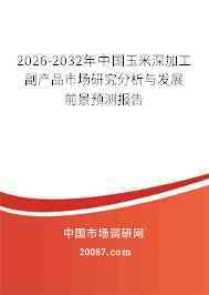 2026-2032年中国玉米深加工副产品市场研究分析与发展前景预测报告