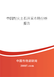 中国耐火土石开采市场分析报告