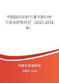 中国装饰配件行业市场分析与发展趋势研究（2025-2031年）