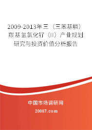 2009-2013年三(三苯基膦)羰基氢氯化钌(II)产业规划研究与投资价值分析报告 2009-2013年三(三苯基膦)羰基氢氯化钌(II)产业规划研究与投资价值分析报告