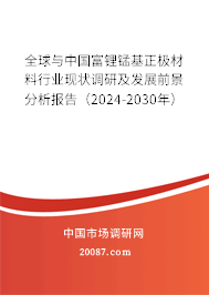 全球与中国富锂锰基正极材料行业现状调研及发展前景分析报告（2024-2030年）