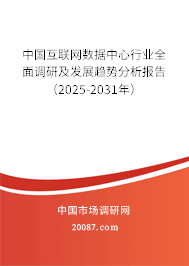 中国互联网数据中心行业全面调研及发展趋势分析报告（2025-2031年）