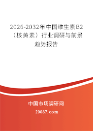 2026-2032年中国维生素B2（核黄素）行业调研与前景趋势报告