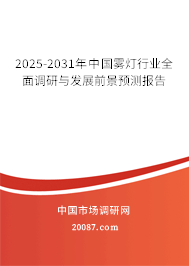 2025-2031年中国雾灯行业全面调研与发展前景预测报告