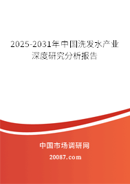 2025-2031年中国洗发水产业深度研究分析报告