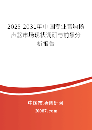 2025-2031年中国专业音响扬声器市场现状调研与前景分析报告