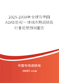 2025-2030年全球与中国ADAS前视一体机市场调研及行业前景预测报告