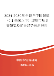 2024-2030年全球与中国超薄（0.1 毫米以下）玻璃市场调查研究及前景趋势预测报告