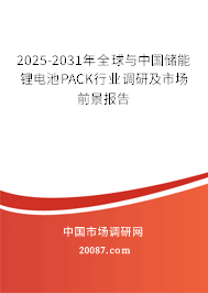 2025-2031年全球与中国储能锂电池PACK行业调研及市场前景报告