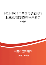 2023-2029年中国电子病历行业发展深度调研与未来趋势分析
