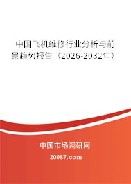 中国飞机维修行业分析与前景趋势报告(2026-2032年) 中国飞机维修行业分析与前景趋势报告(2026-2032年)