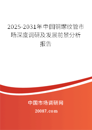 2025-2031年中国钢螺纹管市场深度调研及发展前景分析报告