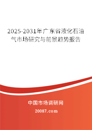 2025-2031年广东省液化石油气市场研究与前景趋势报告 2025-2031年广东省液化石油气市场研究与前景趋势报告