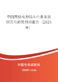 中国两极电源插头行业发展研究与趋势预测报告(2025年) 中国两极电源插头行业发展研究与趋势预测报告(2025年)
