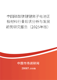 中国磷酸铁锂锂离子电池正极材料行业现状分析与发展趋势研究报告（2025年版）