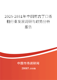 2025-2031年中国尼古丁口香糖行业发展调研与趋势分析报告