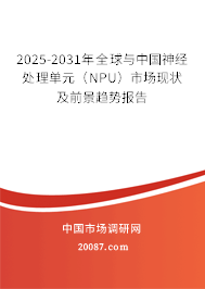 2025-2031年全球与中国神经处理单元(NPU)市场现状及前景趋势报告 2025-2031年全球与中国神经处理单元(NPU)市场现状及前景趋势报告