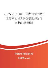 2025-2031年中国数字音频处理芯片行业现状调研分析与市场前景预测 2025-2031年中国数字音频处理芯片行业现状调研分析与市场前景预测
