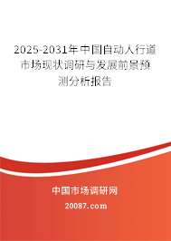 2025-2031年中国自动人行道市场现状调研与发展前景预测分析报告
