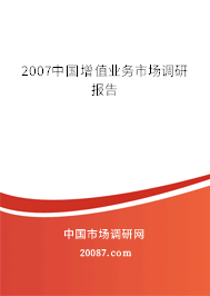 2007中国增值业务市场调研报告