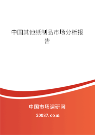 中国其他纸制品市场分析报告 中国其他纸制品市场分析报告