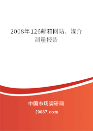 2008年126邮箱网站、媒介测量报告