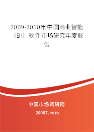 2009-2010年中国商业智能（BI）软件市场研究年度报告