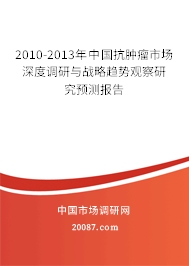 2010-2013年中国抗肿瘤市场深度调研与战略趋势观察研究预测报告