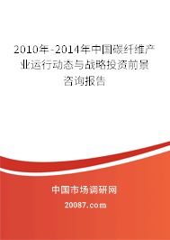 2010年-2014年中国碳纤维产业运行动态与战略投资前景咨询报告
