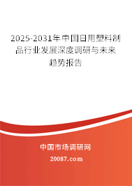 2025-2031年中国日用塑料制品行业发展深度调研与未来趋势报告