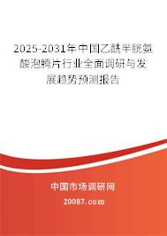 2025-2031年中国乙酰半胱氨酸泡腾片行业全面调研与发展趋势预测报告