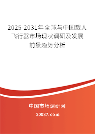 2025-2031年全球与中国载人飞行器市场现状调研及发展前景趋势分析