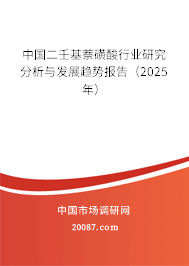 中国二壬基萘磺酸行业研究分析与发展趋势报告（2025年）