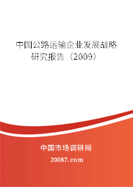 中国公路运输企业发展战略研究报告（2009）